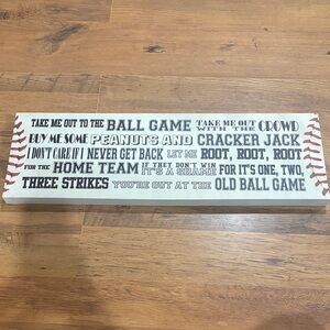 Hobby Lobby Baseball Wall Decor - Black and Red Text
